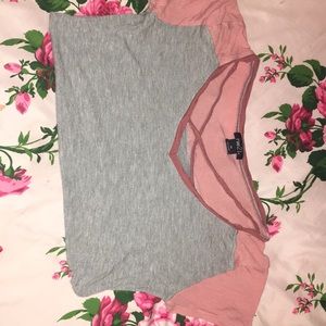 T-shirt pink & gray